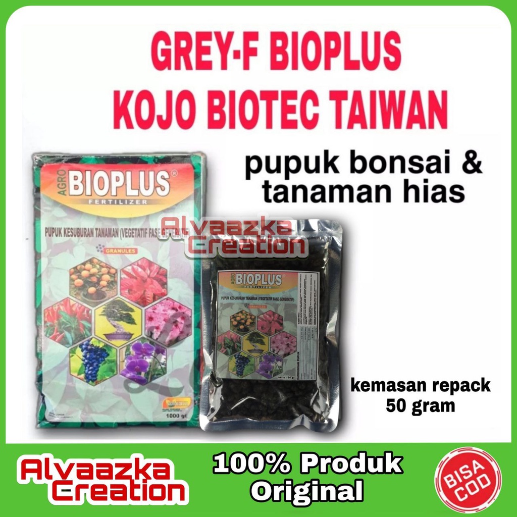 PUPUK BIOPLUS KOJO BIOTEC TAIWAN 50 gram pupuk bonsai dan tanaman hias