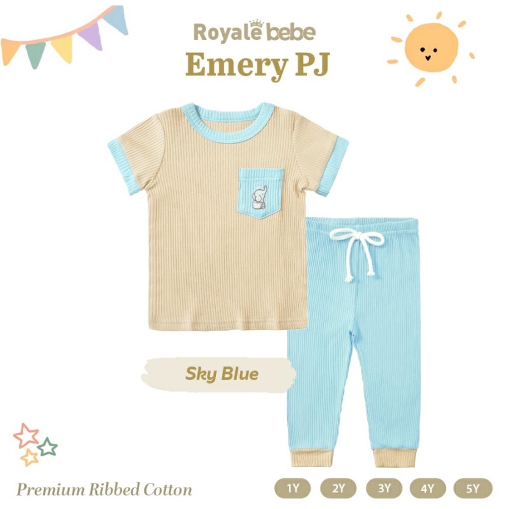 ROYALE BEBE PIYAMA BAYI EMERY / SETELAN BAYI DAN ANAK