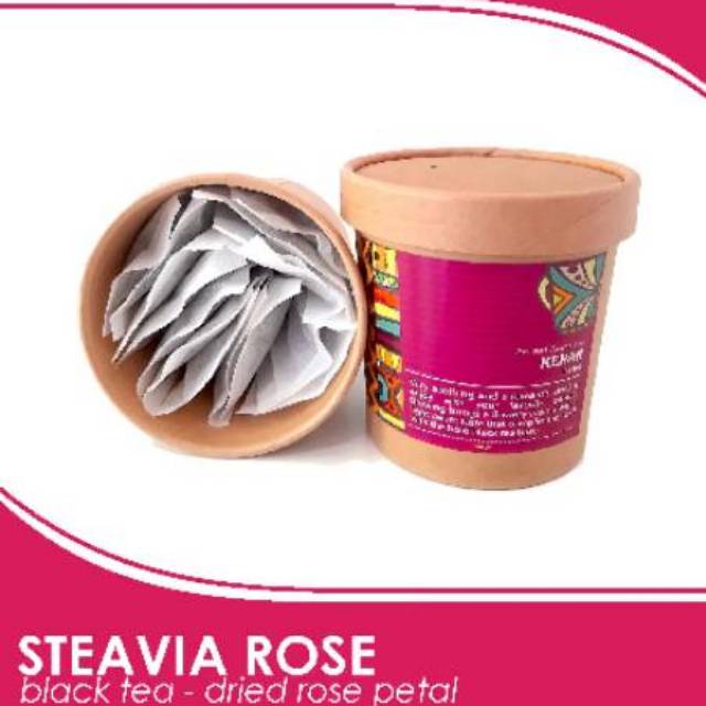 

Steavia Rose Tea Bag - Teh Stevia - Black Tea - Rose Tea - Teh Diet Keto