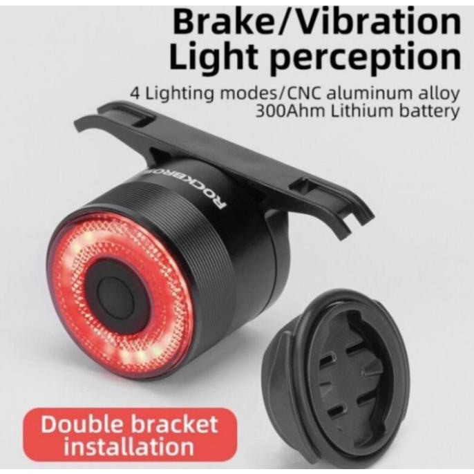 Lampu Sepeda Belakang Rockbros Q3 Smart Light Tail Rear Brake Sensor
