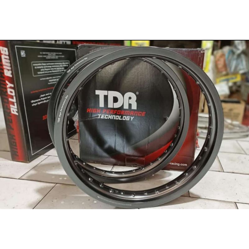 velg TDR titanium grey ring 17 satu set 160-185