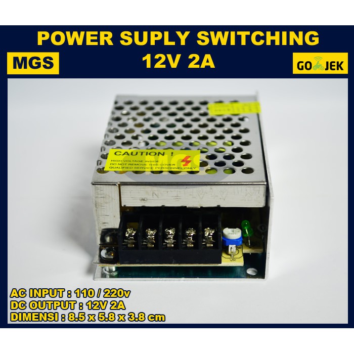 3Pcs Power Supply 12v 2a