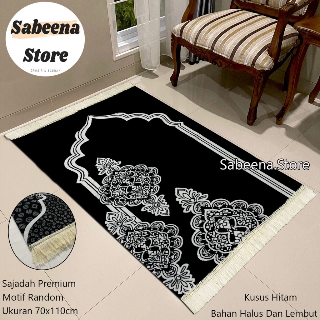 Sajadah Turki Original Super Ultra premium/ Motif Kiswah / Ukuran 70 cm x 110 cm By Sabeena Store