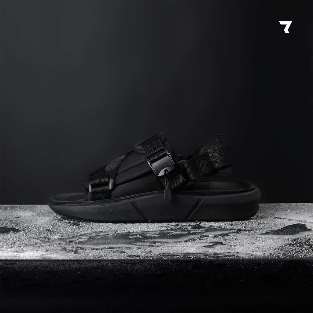 Introvert Full Black | Sandal Gunung Urban Original Santai Kasual Pria Sendal Footwear New Ori | FORIND x Reyl