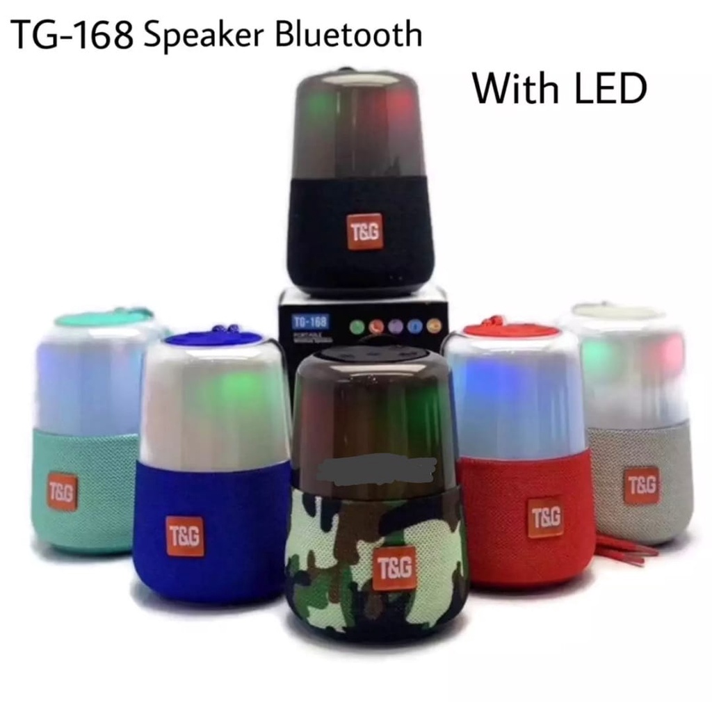 Speaker Bluetooth LED TG-168 Portable Wireless Speaker TG 168