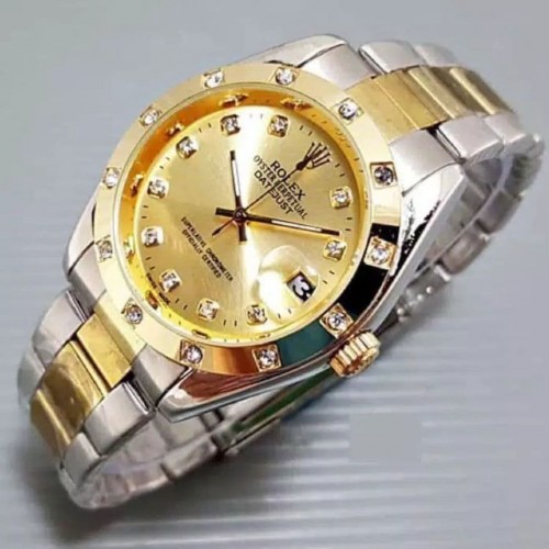 Jam Tangan Pria Rolex Automatic Cowok Transparan Analog Anti Air Rantai Terbaru