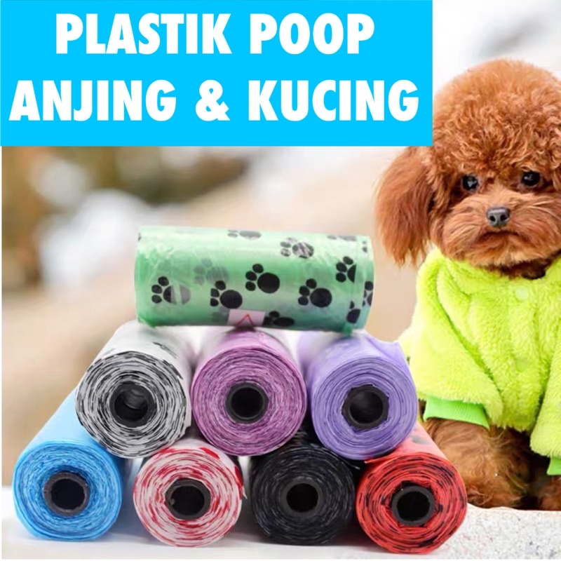 Kantong Plastik Poop Kotor Poop Bag Organik Kantong Sampah Refil / Kantong Kotoran Pup Anjing Kucing Pet FEFARM