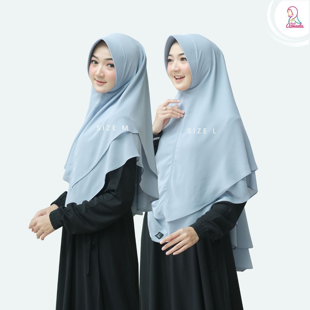 AZMEELA HAURA KHIMAR INSTANT 2 LAYER CERUTTY BABY DOL