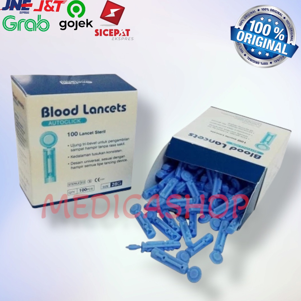 Blood Lancet 28G/ Lancet Onemed/ Jarum Lancet 28G