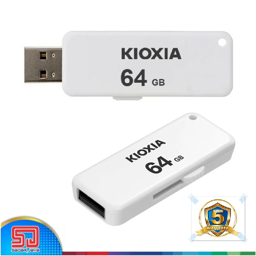 Kioxia U203 Flashdisk 32gb / 64GB USB 2.0 Flash Drive Sliding (Toshiba) Penyimpanan Data