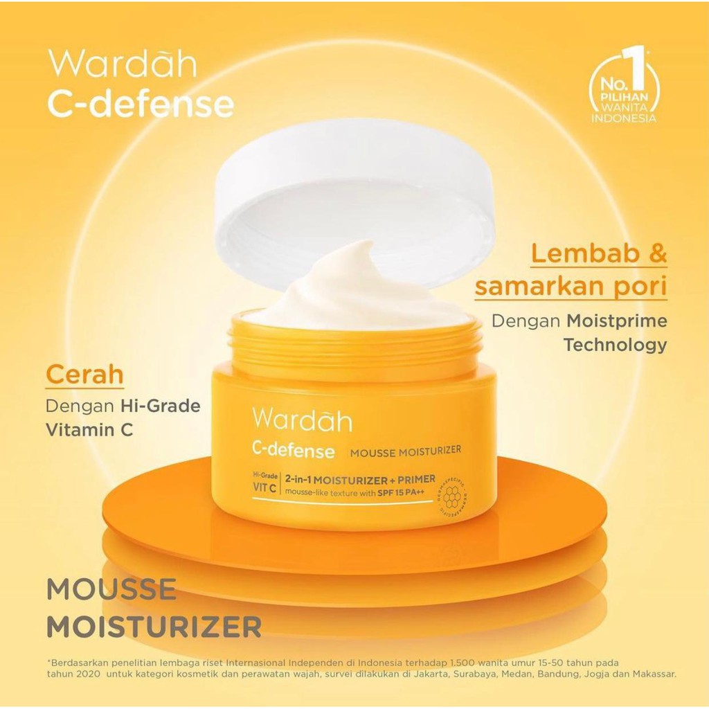 ★ BB ★  Wardah New C-Defense Mousse Moisturizer