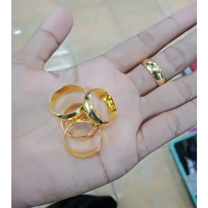 CINCIN TUNANGAN KUNING CINCIN POLOS KUNING CINCIN COUPLE GOLD CINCIN NIKAH LAPIS EMAS GOLD