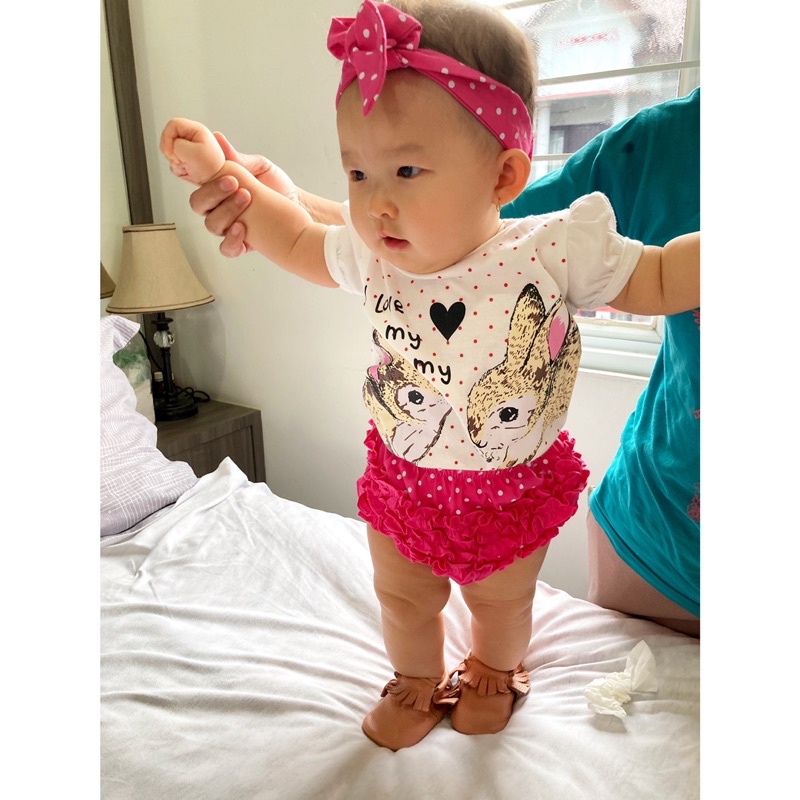 Mommy Little Princess Jumper Tile NewBorn Baju Setelan Jumper Rok Bandana Sepatu Pergi Lucu Fashion Anak Bayi Perempuan