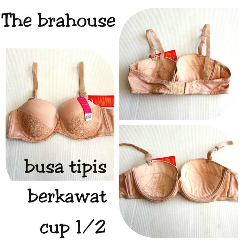 Bra busa tipis The Brahouse 742 - Cup Setengah (1/2) - Size 34B 36B