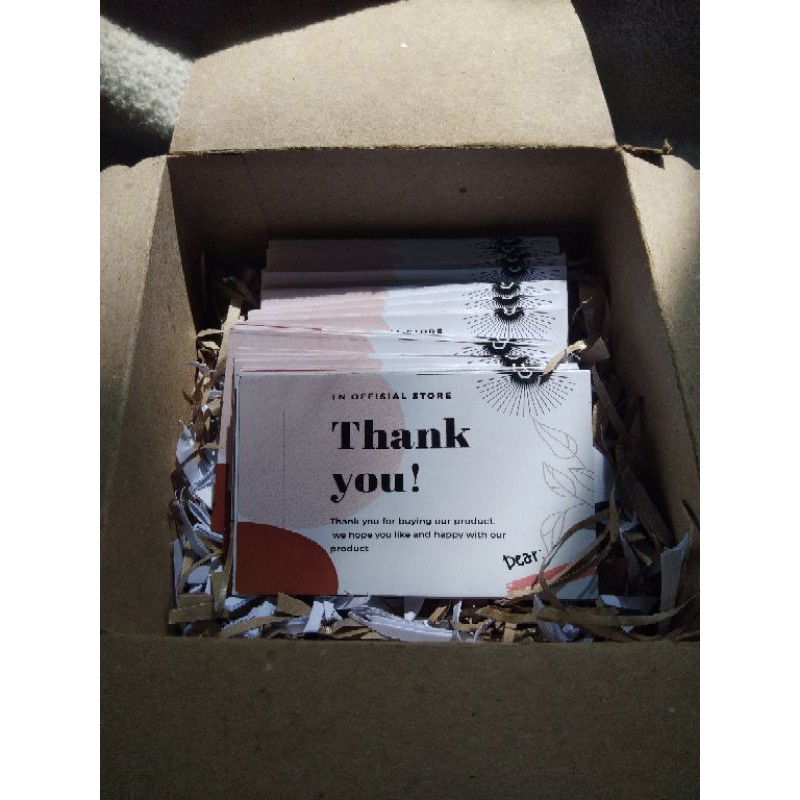 

Thank you card custom dan murah meriah