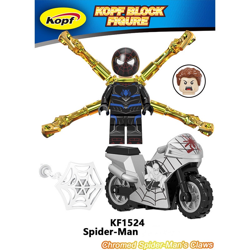 1pc Mainan Puzzle Balok Bangunan Seri Superhero Spiderman Bahan ABS Untuk Anak