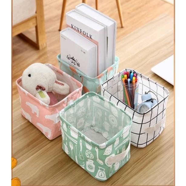 TGM - Rak Kain Keranjang Lipat Mini Japan Style Organizer Bag Tas Box Serba Guna Import