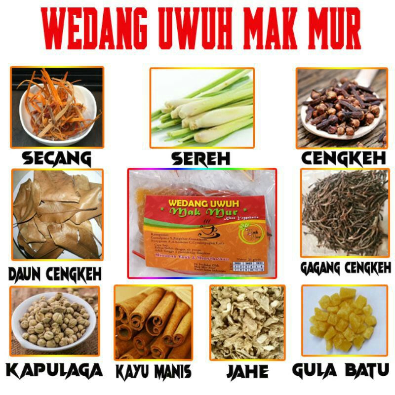 

WEDANG UWUH KHAS JOGJA. MINUMAN REMPAH. MINUMAN KESEHATAN. WEDANG UWUH KOMPLIT GULA BATU