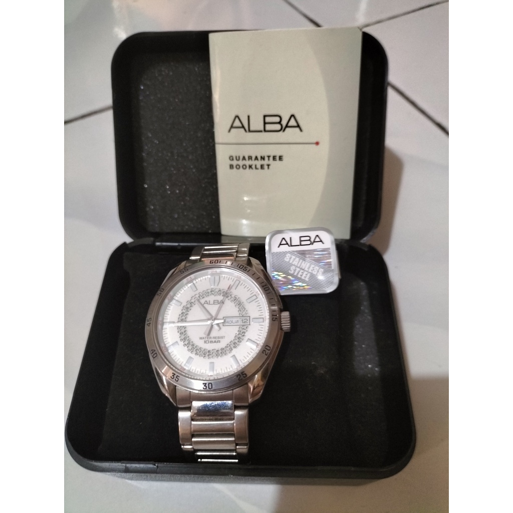 Jam Tangan Alba Silver Pria