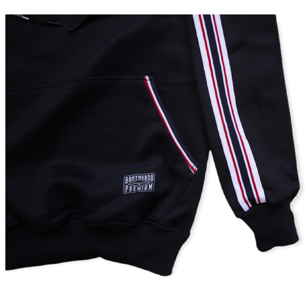 BROTHERDO Jaket Hoodie Lotto Premium Hitam Terbaru