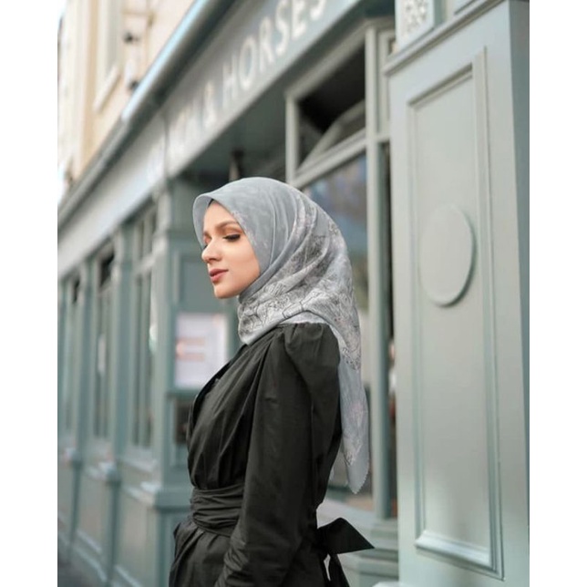 SALE HIJAB / BS ABU  / COD / KERUDUNG VOAL MOTIF / SEGI EMPAT VOAL / JILBAB TERBARU / LASER CUT