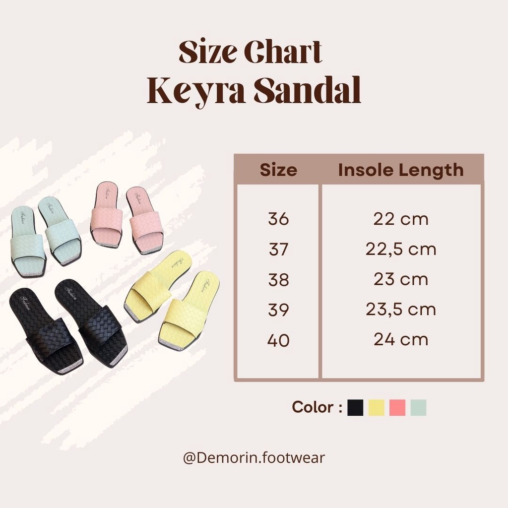 Keyra Sandal Wanita Kepang Casual - Demorin