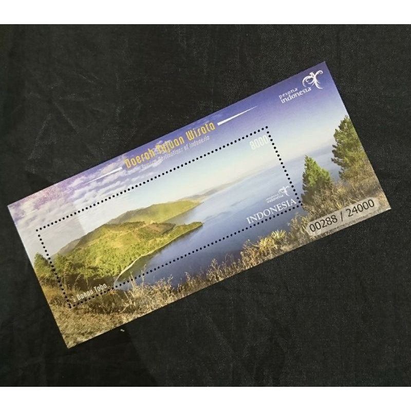 

Souvenir Sheet Indonesia seri Daerah Tujuan Wisata DANAU TOBA 2017