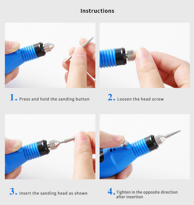 Bor Mini / Gerinda Listrik Mini /Pen Ukir /Mesin Bor Gerinda Mini Drill IC EMMC/Set Mini Grinder/Alat Ukir Grafir PCB Bor Mini Electric Nail Drill Grinding Manicure Machine