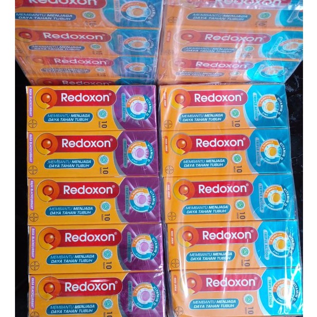 Redoxon Vitamin C, D &amp; Zinc Rasa Jeruk 10 Tablet