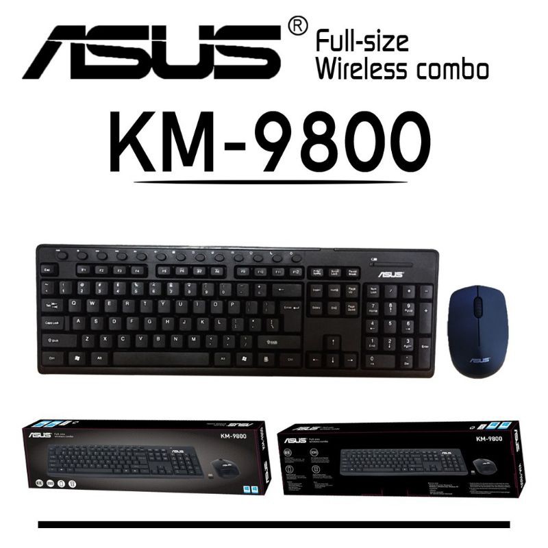 Asus Wireless Keyboard Full size and Mouse combo KM-900. keyboard mouse wireless Asus KM 9800. keyboard mouse wireless branded