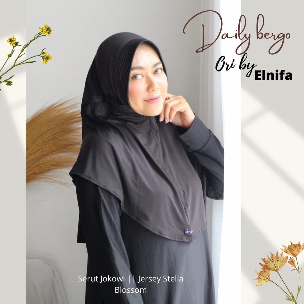 Hijab Bergo Jokowi Serpol / Bergo Sport Serut / Talitha Serut Jersey Stella Zoya Adem ori Elnifa