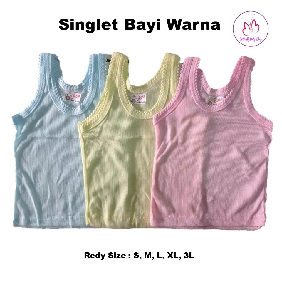Singlet Bayi Warna Size M