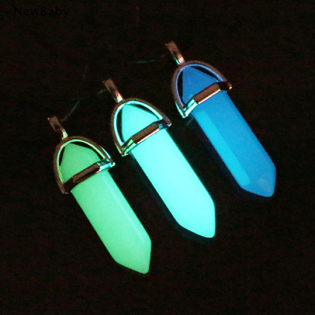 1pc Kalung Rantai Liontin Batu Kristal Alami Luminous Untuk Wanita