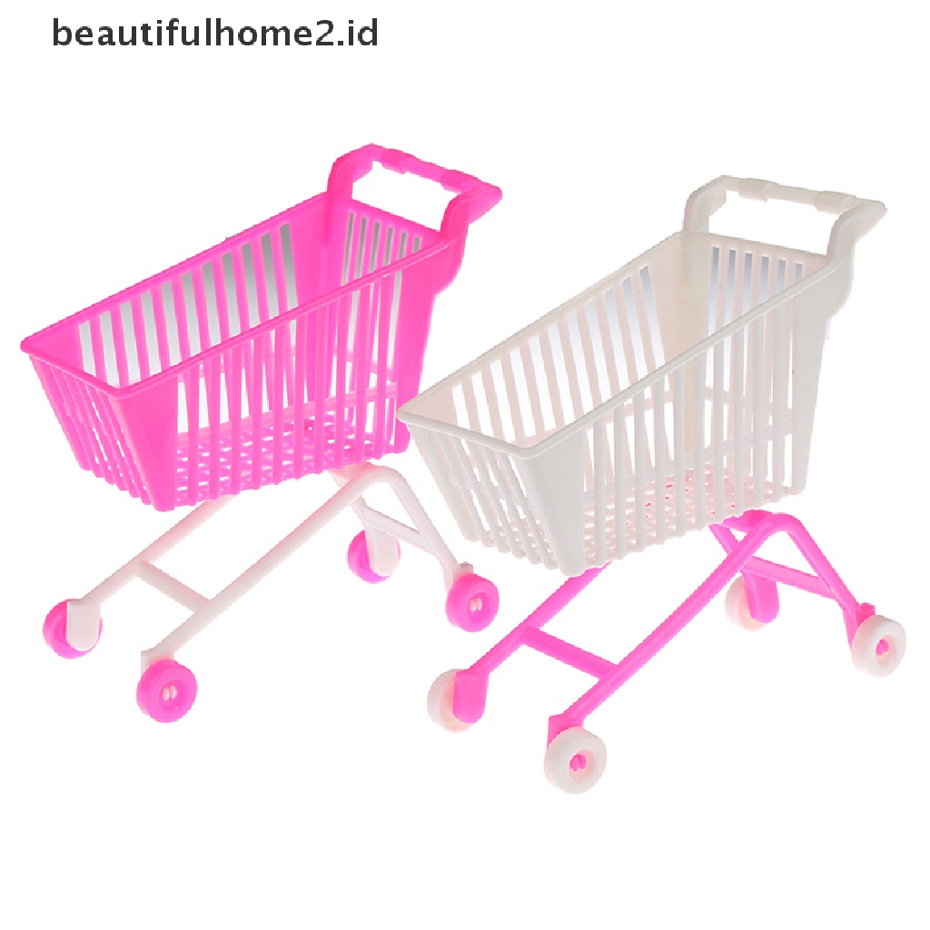 (Beautifulhome2.Id) 1pc Mainan Miniatur Trolley Belanja Untuk Aksesoris Rumah Boneka