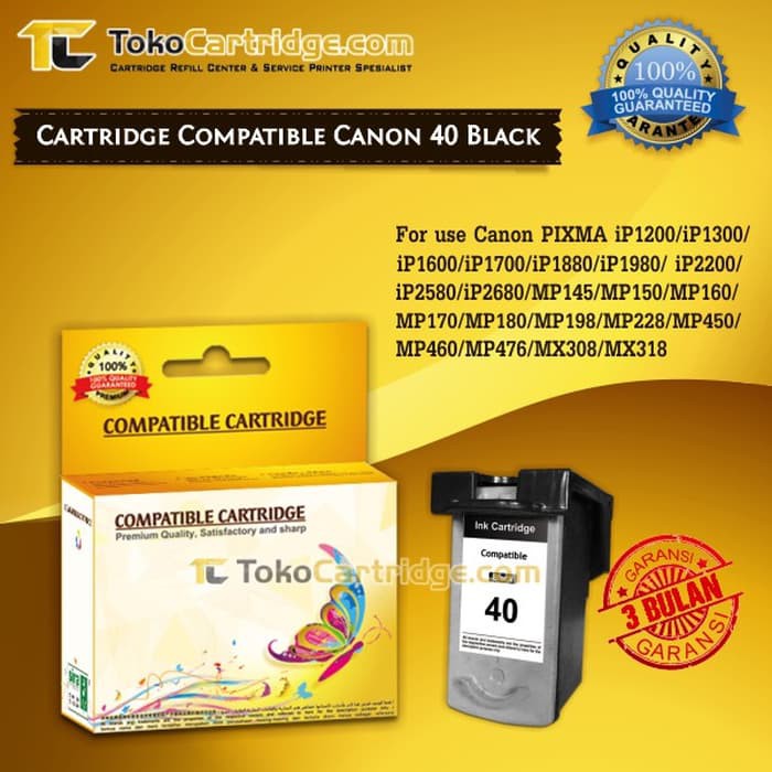 Cartridge Canon PG40 PG 40 PG-40 Black Catridge 40 IP1880 IP1980 mp198