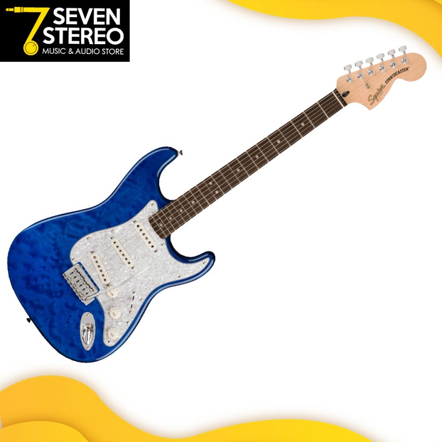 Squier FSR Affinity Stratocaster QMT Electric Guitar Sapphire Blue