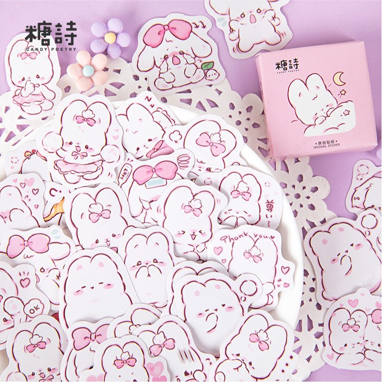 

Diary Decoration or Journaling Sticker Rabbit Cartoon Edition