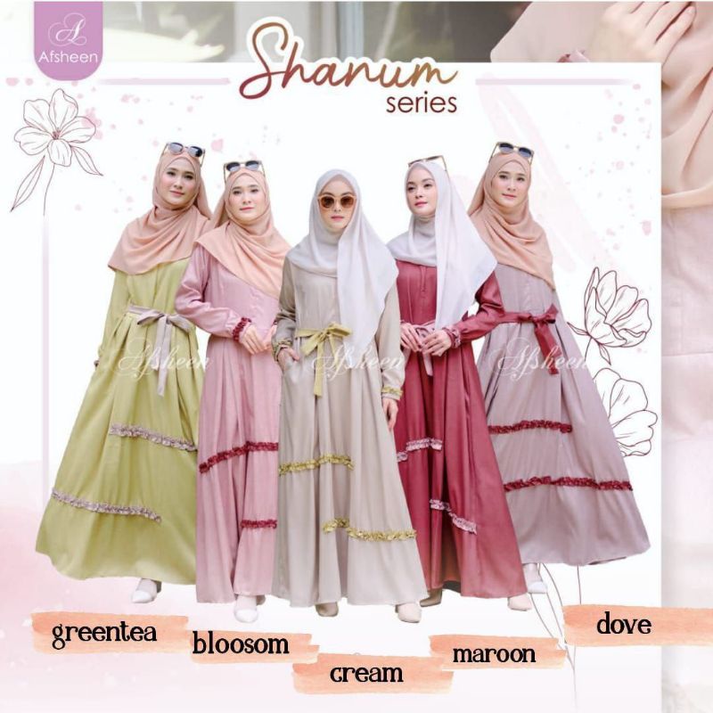 Afsheen - Gamis Polos Kriwil - Baju Muslim Wanita Dewasa Premium Termurah