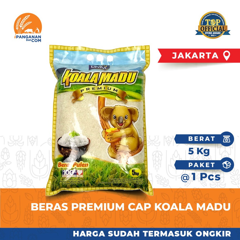 

Beras Premium Cap Koala Madu 5 KG (Harga + Ongkir)