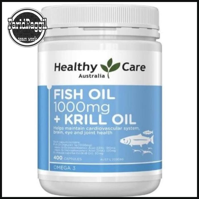 Healthy Care Fish Oil 1000mg + Krill Oil - 400caps