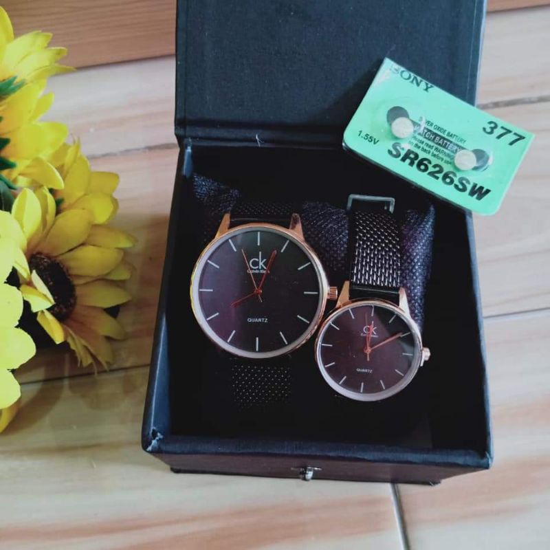 COD Jam Tangan Couple Tali Rubber free box / Jam tangan Unisex pasangan by zellshop