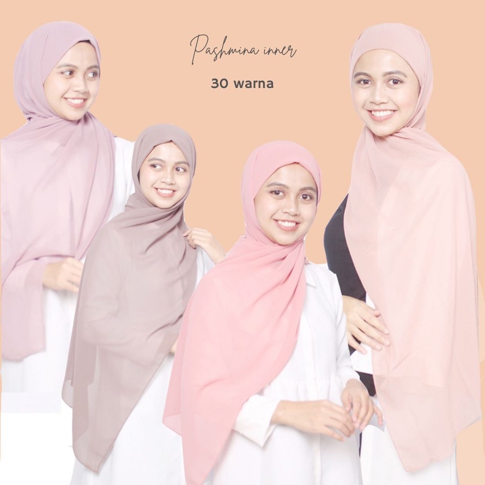 PASMINA INNER 2IN1 CERUTY BABYDOLL PREMIUM / PASHMINA INNER 2IN1 BISA BOLAK BALIK / PASHMINA INSTAN