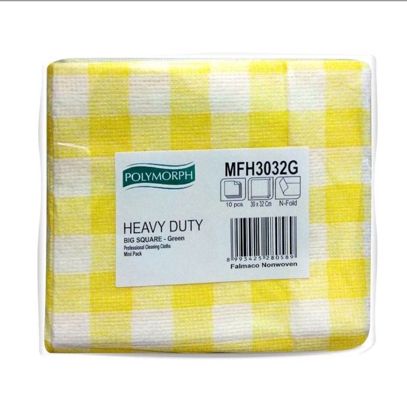 Lap Serba Guna bisa di cuci dipakai kembali Kain Lap POLYMORPH HEAVY DUTY 30x32 Cm isi 10'S