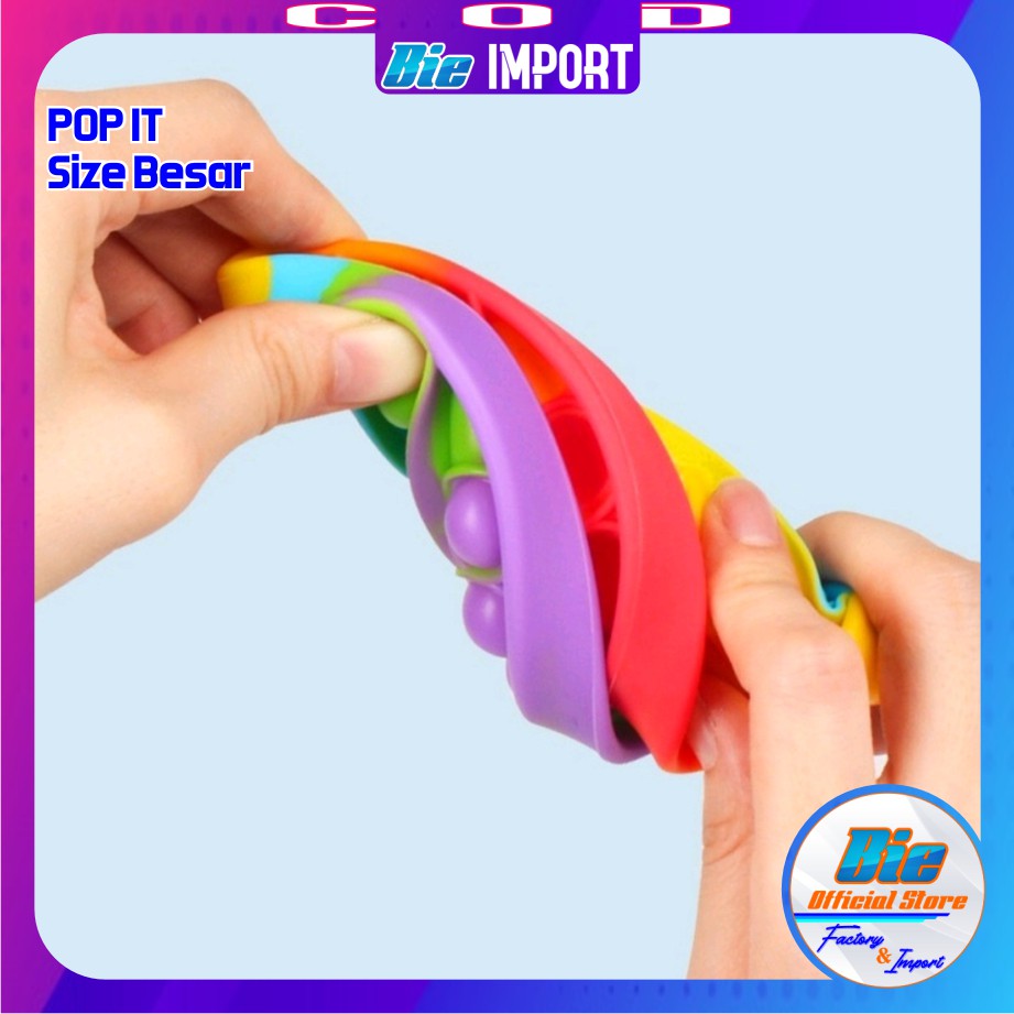 Pop It Rainbow Size Besar Best Quality Impor Best Seller