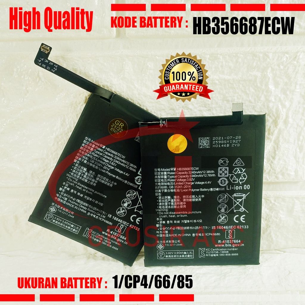 Baterai Battery HB356687ECW For Huawei Mate 10 Lite, NOVA 2 Plus, Nova 2i, Honor 9i, Huawei G10, Honor 7X