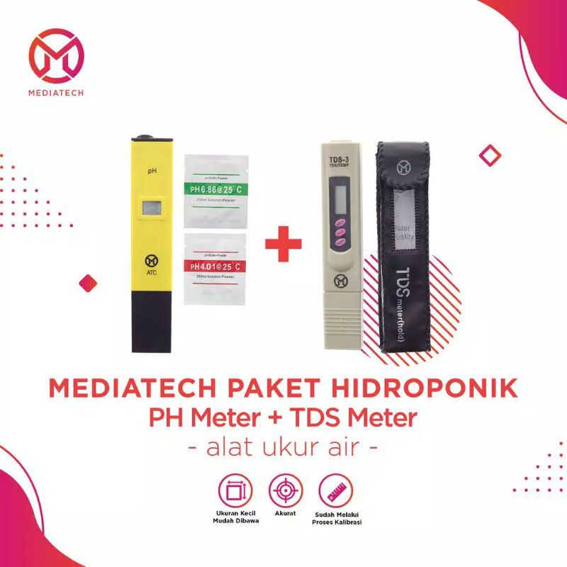 Alat Ukur PH meter dan TDS Meter TDS3 Alat Ukur Suhu Nutrisi TDS 3 Alat Ukur PH Meter
