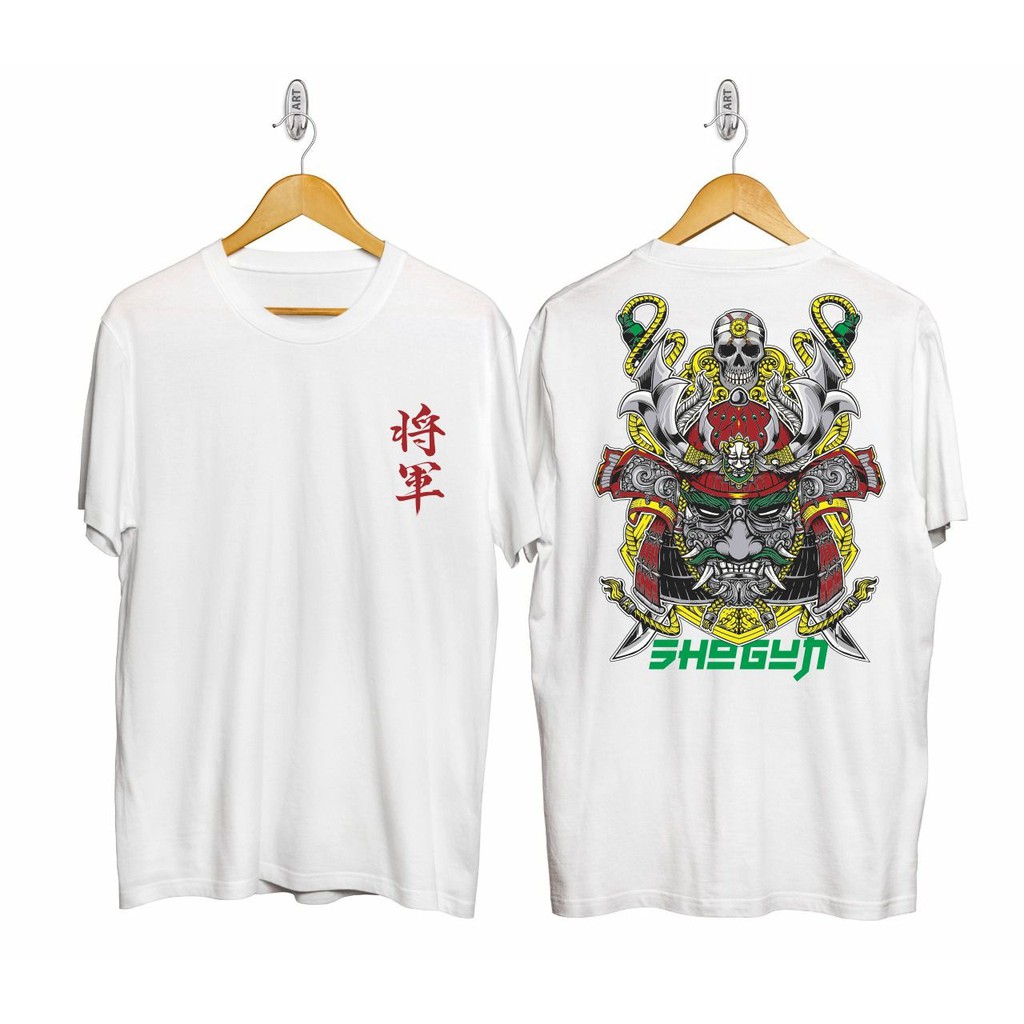 KAOS ATASAN PRIA WANITA/KAOS DESAIN SAMURAI/KAOS PUTIH SAMURAI/BAJU KAOS/SHOPOCOLLECT/KAOS TERBARU