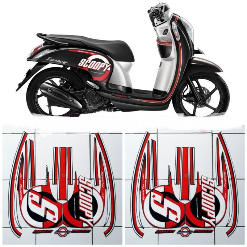 striping lis stiker standar ori Scoopy 2015 hitam stiker ori Scoopy 2015 striping Scoopy 2015 hitam