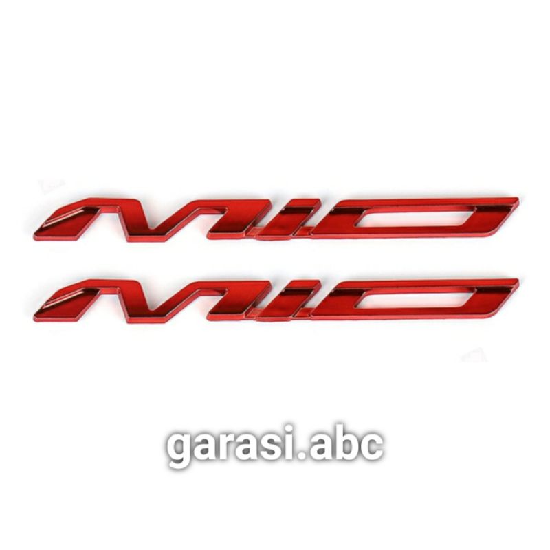 Stiker Emblem Badge Body Yamaha Mio Timbul 3D Sticker Tulisan Logo Krom Chrome 3 D Dimensi Silver Merah Emas Hitam 110 125 Mio J Soul M3 Sporty