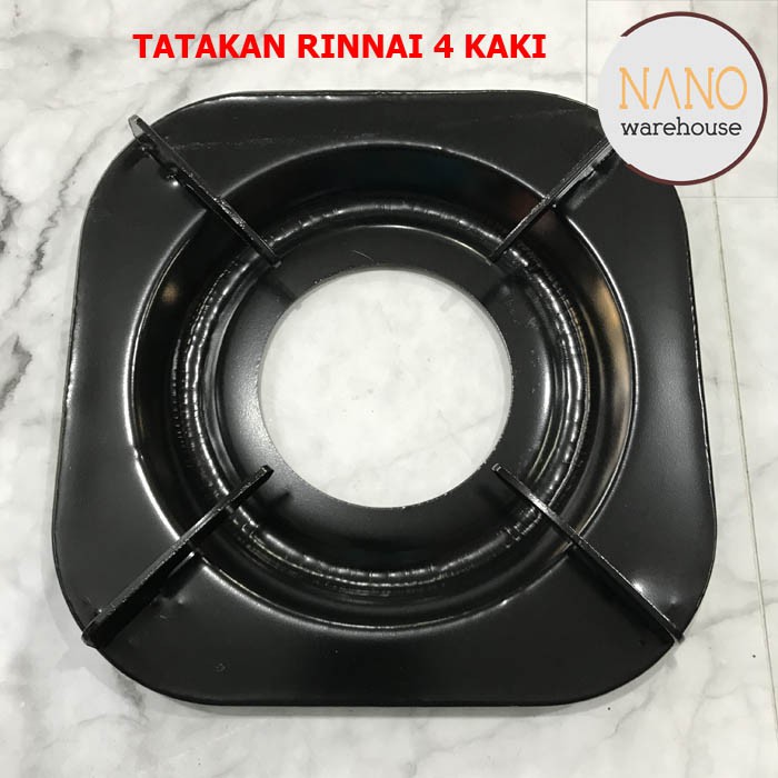 Tatakan Dudukan Kompor Gas Rinnai Kaki 4 Oval Petak Hitam